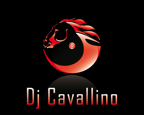 logo rouge sur noir de dj cavallino